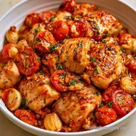 Baked Chicken with Tomatoes in 40 Minutes