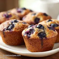 Banana Blueberry Oatmeal Muffins with Yogurt