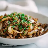 Recipe with Ground Beef and Onions in 20 Minutes