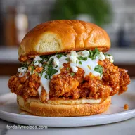 Buffalo Chicken Sandwich Crispy Baked in 30 Minutes