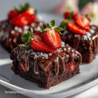 Chocolate Strawberry Brownies: Oven-Only Crispy Baked