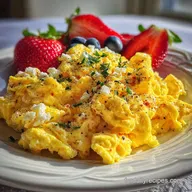 Scrambled Eggs Cottage Cheese in 5 Minutes