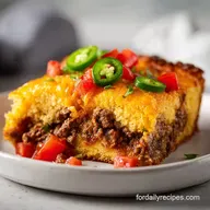 Cowboy Cornbread Casserole Recipe: Beefy Skillet Dinner in 50 Mins