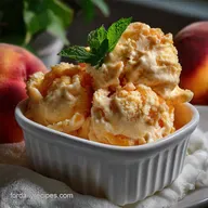 Peach Ice Cream Recipe: Ultra Creamy No Eggs