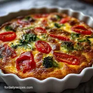 Crustless Quiche Recipe: Cottage Cheese & Ham | Ready in 45 Min