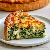Crustless Spinach Quiche for 8 Slices