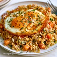 Fried Eggs and Rice Recipe in 12 Minutes