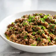 Ground Beef Dinner Idea with Garlic and Herbs in 20 Minutes