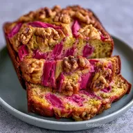 Homemade Walnut Rhubarb Bread: Velvety
