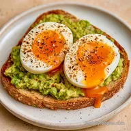 Boiled Egg Breakfast with Avocado