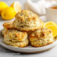 Lemon Poppy Seed Scones with Heavy Cream for 8 Servings