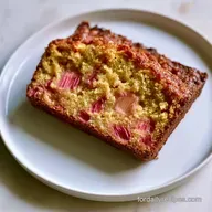 Moist Yogurt Rhubarb Bread in 65 Minutes