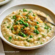 Savory Cream of Wheat Onions with Peas