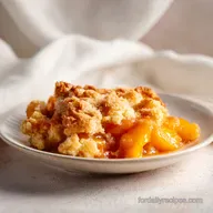 Peach Cobbler with Golden Buttery Crust for 8 Servings