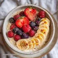 Steel Cut Overnight Oats with Yogurt
