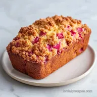 Streusel Rhubarb Quick Bread for 8 Slices