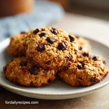 3 Ingredient Banana Oatmeal Cookie with Chocolate Chips in 15 Minutes