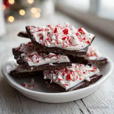 3 Ingredient Peppermint Bark Recipe: Silky Holiday Dessert Recipe Card