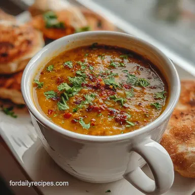 Adasi Recipe Persian Lentil Soup for 5 Servings