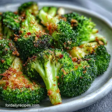 Air Fryer Broccoli Recipe in 20 Minutes Recipe Card