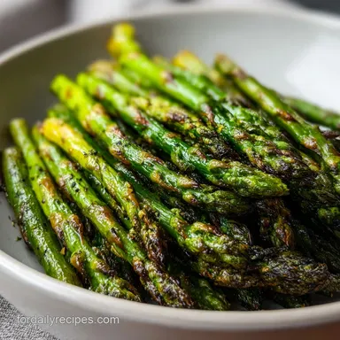 Air Fryer Roasted Asparagus: Crispy Baked in 20 Minutes Recipe Card