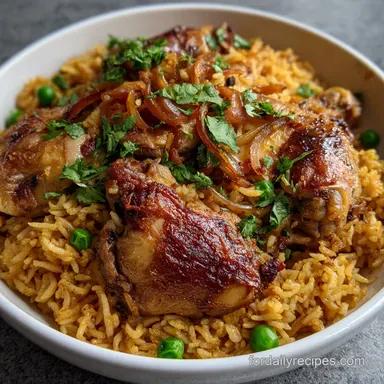 Arabian Chicken and Rice with Basmati Recipe Card