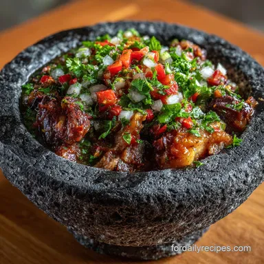 Authentic Molcajete Recipe How to Make Molcajete D: Sizzling Stone Dish