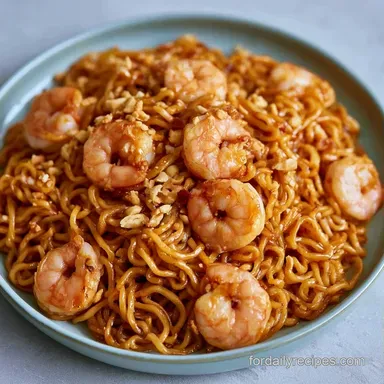Shrimp Pad Thai for 2 Servings Recipe Card