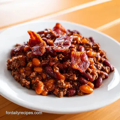 Baked Beans with Ground Beef with Bacon