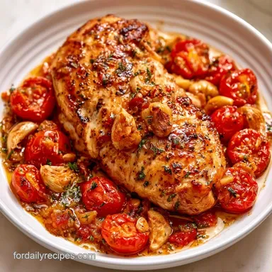 Baked Chicken with Tomatoes in 40 Minutes Recipe Card