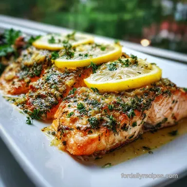 Baked Salmon at 350 with Lemon and Garlic Recipe Card