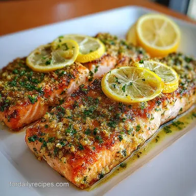 Baked Salmon at 350 with Lemon and Garlic