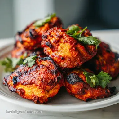 Tandoori Chicken Recipe for 4 Servings Recipe Card