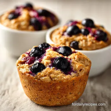 Banana Blueberry Oatmeal Muffins with Yogurt Recipe Card