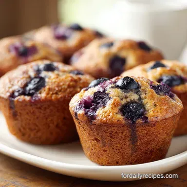 Banana Blueberry Oatmeal Muffins with Yogurt