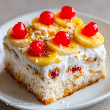 Banana Pudding Bars: Creamy Dessert Squares for 16 Servings Recipe Card