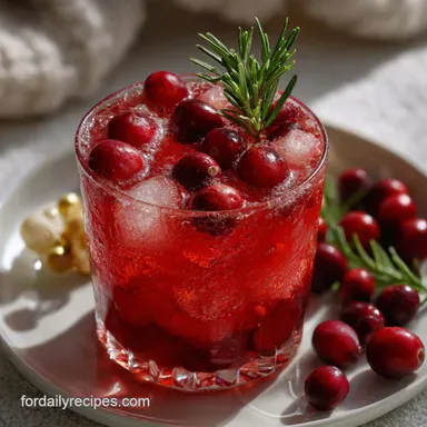 Christmas Cocktails: Make Ahead Cranberry Spice Yule Tipple Recipe Card