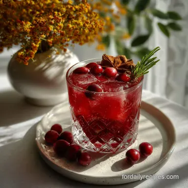 Christmas Cocktails: Make Ahead Cranberry Spice Yule Tipple