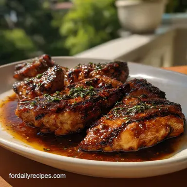 BBQ Chicken Marinade for Grilling: Sticky Charred Skin