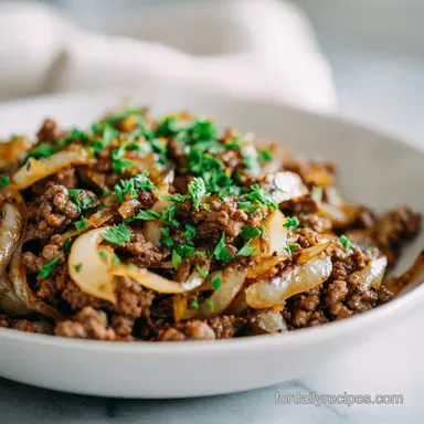 Recipe with Ground Beef and Onions in 20 Minutes