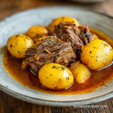 Crock Pot Meal with Beef and Potatoes for 6 Servings