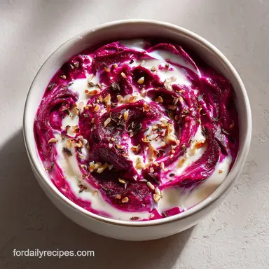 Beetroot Salad Dip Greek Yogurt for 4 Servings Recipe Card