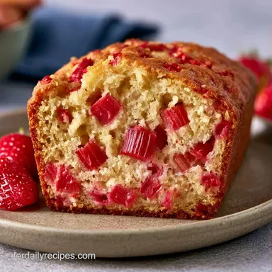 Best Strawberry Rhubarb Bread: 1 Loaf Recipe Card