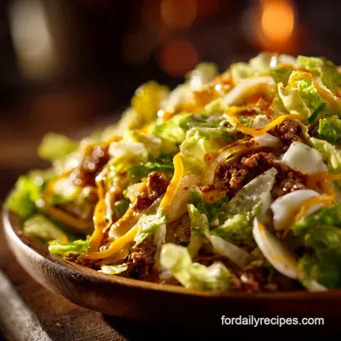 Big Mac Salad Recipe: No Buns, All Flavor Recipe Card