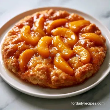 Large Batch Peach Cobbler Recipe Card