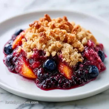 Blueberry Peach Crumble in 50 Minutes