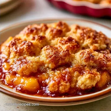 Brown Sugar Peach Cobbler in 55 Minutes