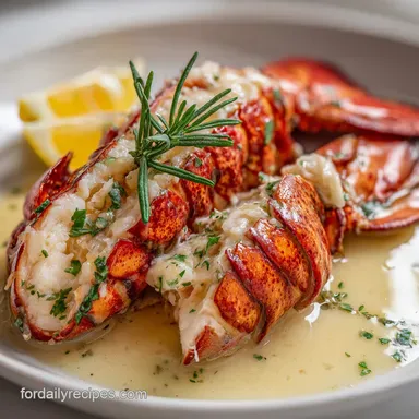 Butter Poached Lobster for 4 Servings Recipe Card