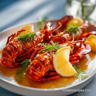 Butter Poached Lobster for 4 Servings