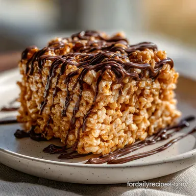 Butterfinger Rice Krispie Treat with Chocolate in 15 Minutes Recipe Card